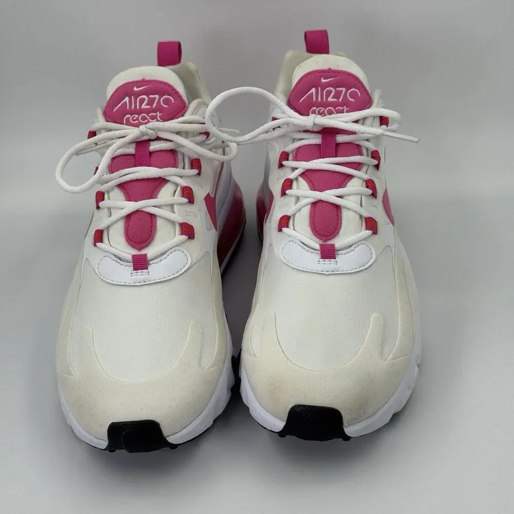 Nike Air Max 270 Unisex React Fire Pink CJ0619 100 Size 9.5Mens/11 Woman’s